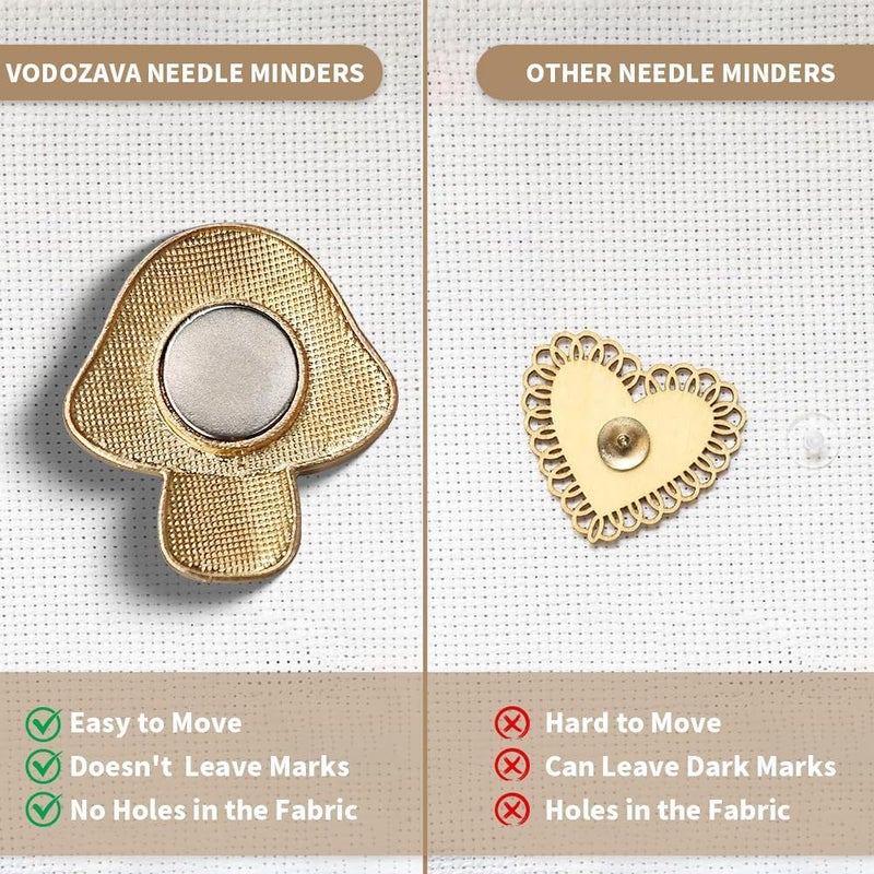 VODOZAVA Needle Minder Magnet, Magnetic Needle Minder, Needle Minders Magnetic Cross Stitch Accessories, Magnetic Needle Holder, Life Tree, Butterfly, Cats, Owl, Heart (Mushroom) - Image 5